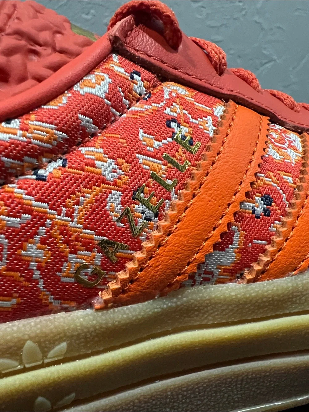 🔥 ADIDAS Gazelle Bold Ornate Preloved Red Paisley Sneakers Women’s  Sz 7 - RARE